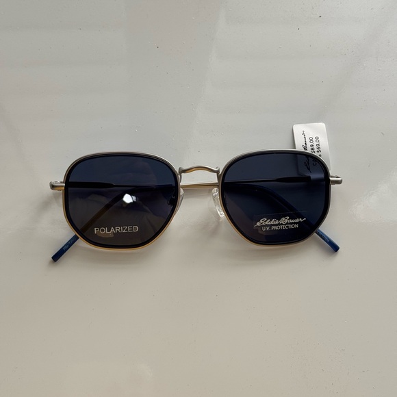 Eddie Bauer Metal Frame Sunglasses with Navy Lenses